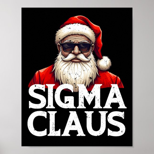 Sigma Claus Santa Funny Christmas Rizz Poster (Vorne)