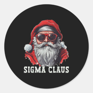 Sigma Claus Weihnachtsmann Lustiges Weihnachten Ri Runder Aufkleber