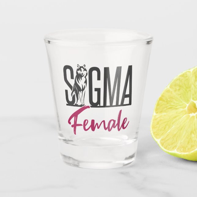 Sigma Female Lone Wolf Schnapsglas (Vorderseite)