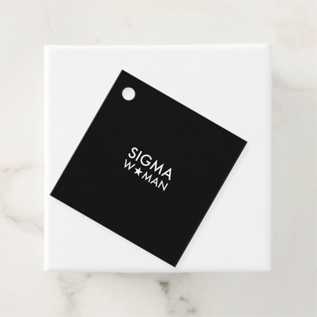 Sigma-Frau-Mindset-Statement Schwarz Geschenkanhänger (Beispiel)
