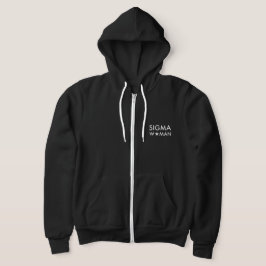 Sigma Frau Mindset Statement Schwarz Hoodie