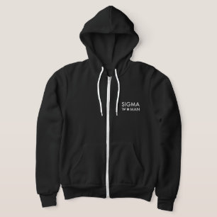 Sigma Frau Mindset Statement Schwarz Hoodie