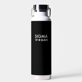 Sigma Frau Mindset Statement Schwarz Trinkflasche
