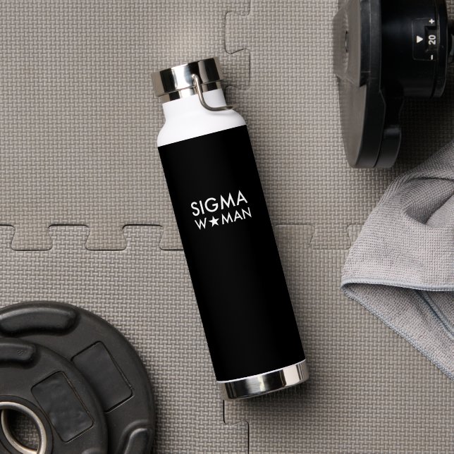 Sigma Frau Mindset Statement Schwarz Trinkflasche (Fitnessstudio (gedreht))