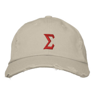 Sigma/griechisches Alpha/diy Farbe Bestickte Baseballkappe