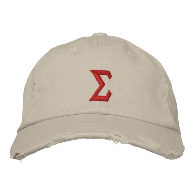 Sigma/griechisches Alpha/diy Farbe Bestickte Baseballkappe (Vorderseite)