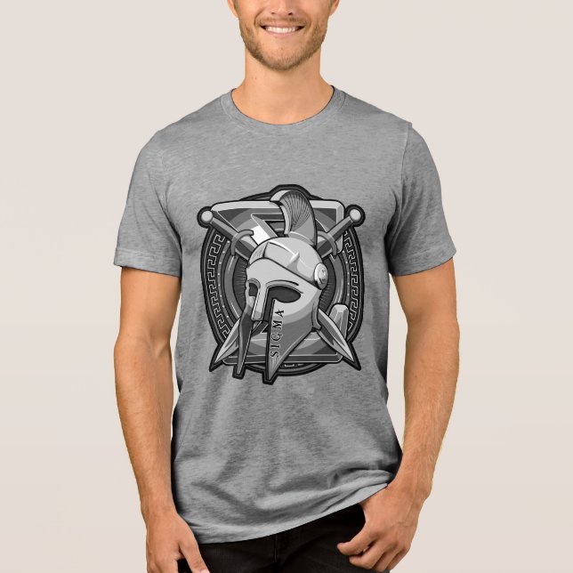 SIGMA Helmet & Shield 3b Herren Basic T-Shirt Tri-Blend Shirt (Vorderseite)