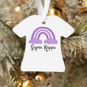 Sigma Kappa Schwesternschaft Purpur Monochrom Rege Ornament