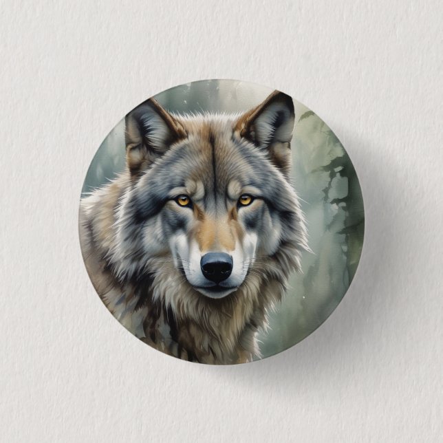 Sigma Male Lone Wolf Button (Vorderseite)