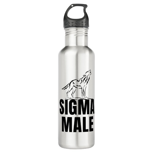 Sigma Male Lone Wolf Edelstahlflasche (Vorderseite)