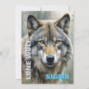 Sigma Male Lone Wolf Feiertagskarte