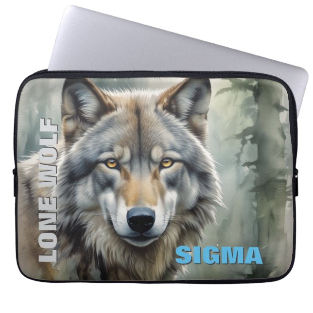 Sigma Male Lone Wolf Laptopschutzhülle (Vorderseite)