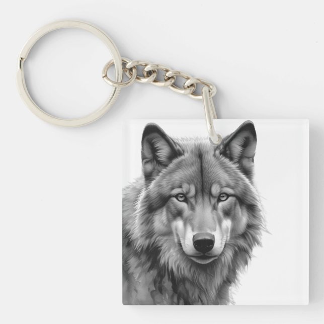 Sigma Male Lone Wolf Schlüsselanhänger (Vorderseite)
