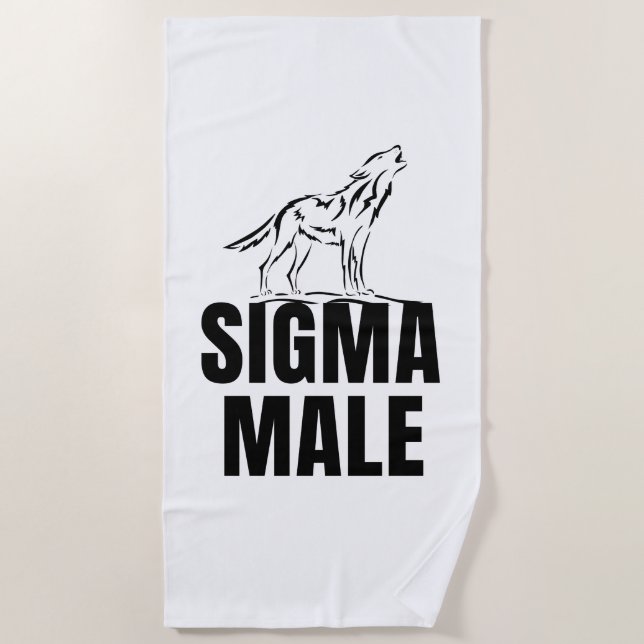 Sigma Male Lone Wolf Strandtuch (Vorderseite)