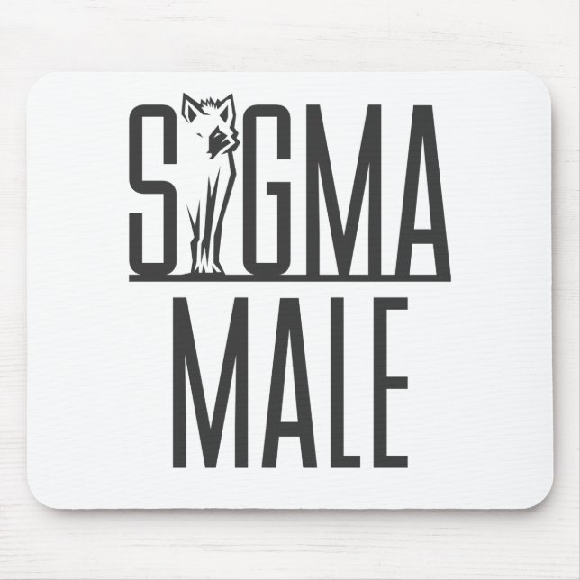 Sigma Male Wolf Lone Loner Meme Mousepad (Vorne)