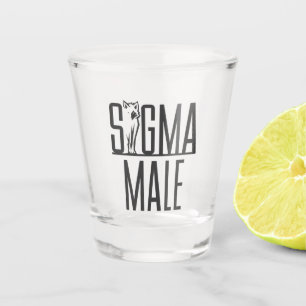 Sigma Male Wolf Lone Loner Meme Schnapsglas