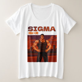 Sigma starker Mann Große Größe T-Shirt