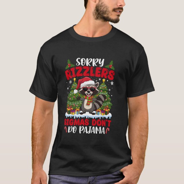 Sigmas Don t Do Pajamas Funny Gen Alpha Weihnachte T-Shirt (Vorderseite)