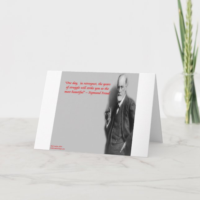 Sigmund Freud berühmter "Kampf" Zitat Karte (Vorderseite)