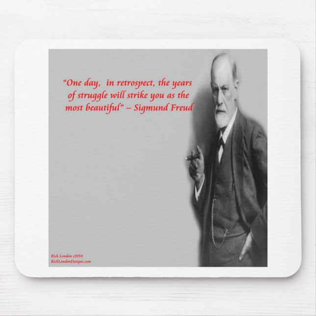 Sigmund Freud Berühmtes "Kampf"-Zitat Mousepad (Vorne)