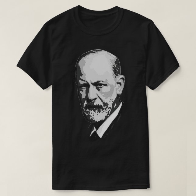 Sigmund Freud Black und White T-Shirt (Design vorne)