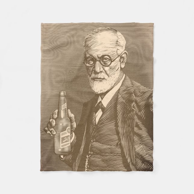 Sigmund Freud Blanket Fleecedecke (Vorderseite)