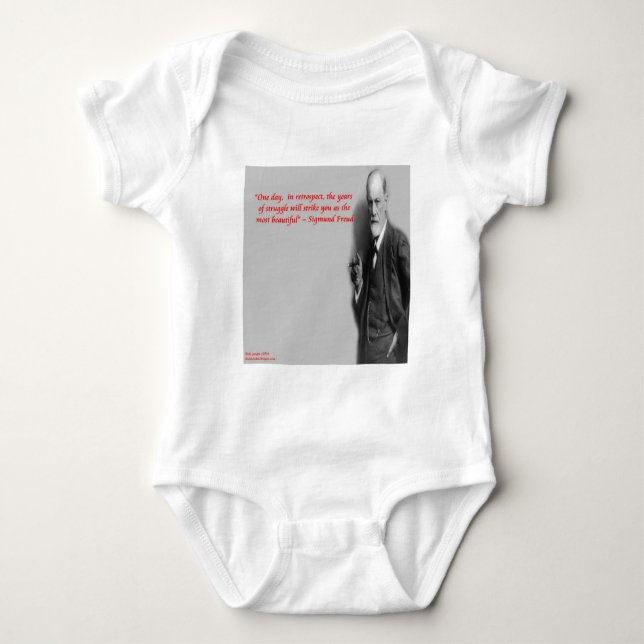 Sigmund Freud Famous "Struggle" Quote Baby Strampler (Vorderseite)