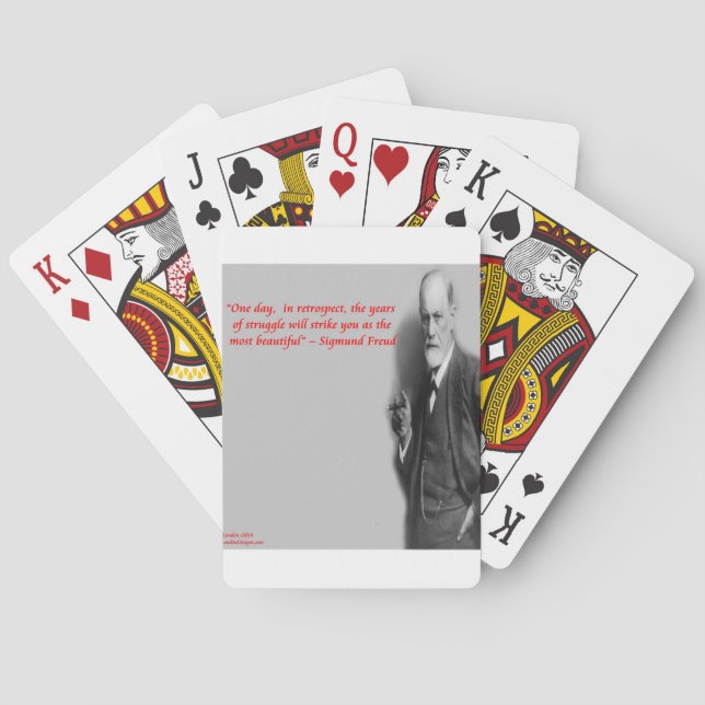 Sigmund Freud Famous "Struggle" Quote Spielkarten (Rückseite)