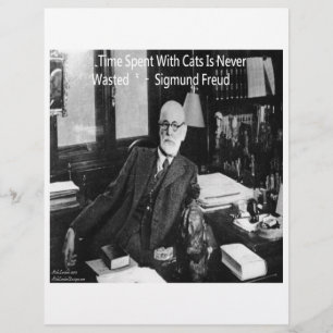 Sigmund Freud in seinem Büro & Lustige Katzen-Zita