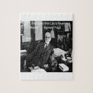 Sigmund Freud in seinem Büro & Lustige Katzen-Zita Puzzle