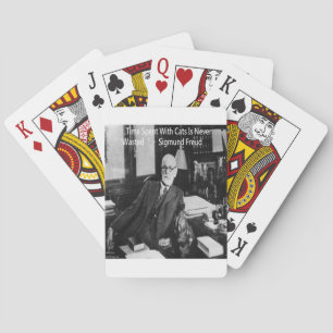 Sigmund Freud in seinem Büro & Lustige Katzen-Zita Spielkarten