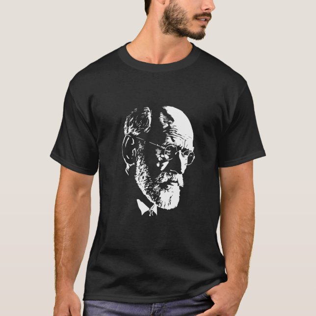 Sigmund Freud, Portrait Postcard T-Shirt (Vorderseite)