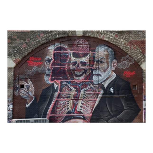 Sigmund Freud Street Art Poster (Vorderseite)