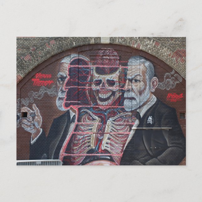 Sigmund Freud Street Art Postkarte (Vorderseite)