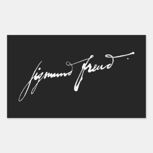 Sigmund Freud Unterschrift Autogramm berühmte Gesc Rechteckiger Aufkleber