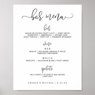 Sign - Bounce Calligraphie (schwarz) - Hochzeitmen Poster