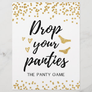 SIGN Drop your panties game, Brautparty