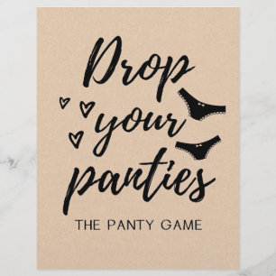 SIGN Drop your panties game, Brautparty