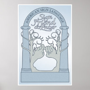 Sign Friend & Enter (ASL) Poster