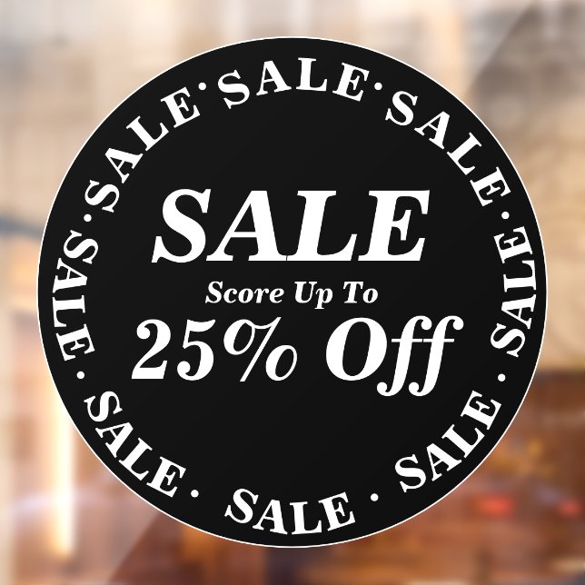 Sign für das Verkaufsfenster für die Clearance - B Fensteraufkleber (Blatt 2)