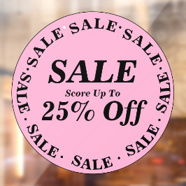 Sign für das Verkaufsfenster für die Clearance - B Fensteraufkleber