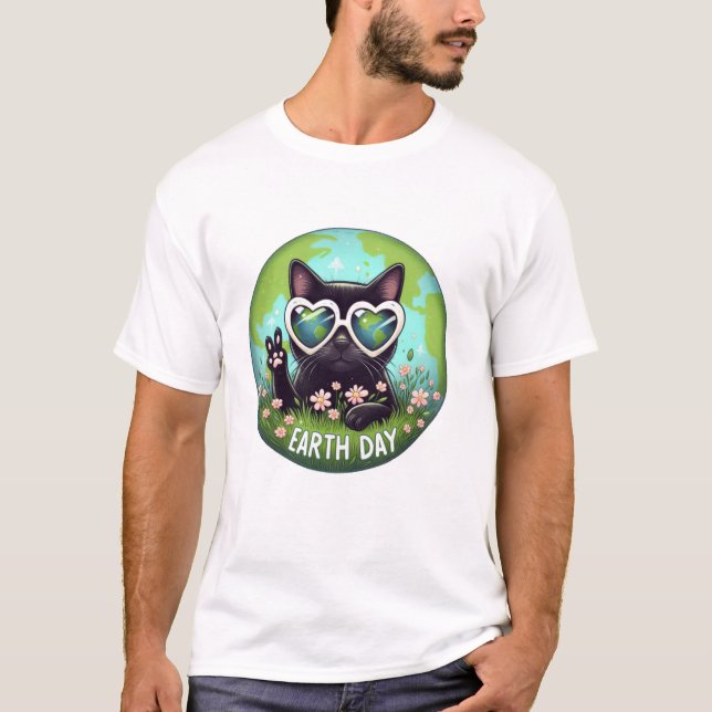 Sign Hand Black Cat T-Shirt (Vorderseite)