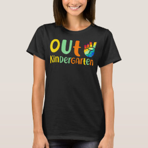 Sign Hand Gefärbte Krawatte Peace Out Kindergarten T-Shirt