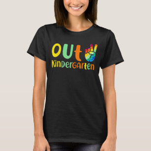 Sign Hand Gefärbte Krawatte Peace Out Kindergarten T-Shirt