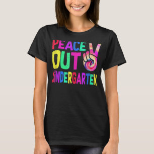 Sign Hand Peace Out Kindergarten Gefärbte Krawatte T-Shirt