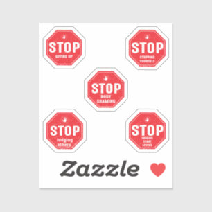 Sign I Aufkleber stoppen