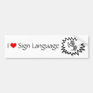 Sign Language Autoaufkleber