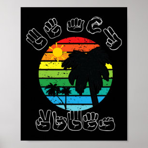 Sign Language Clothes Beach Deaf Awareness Top Poster