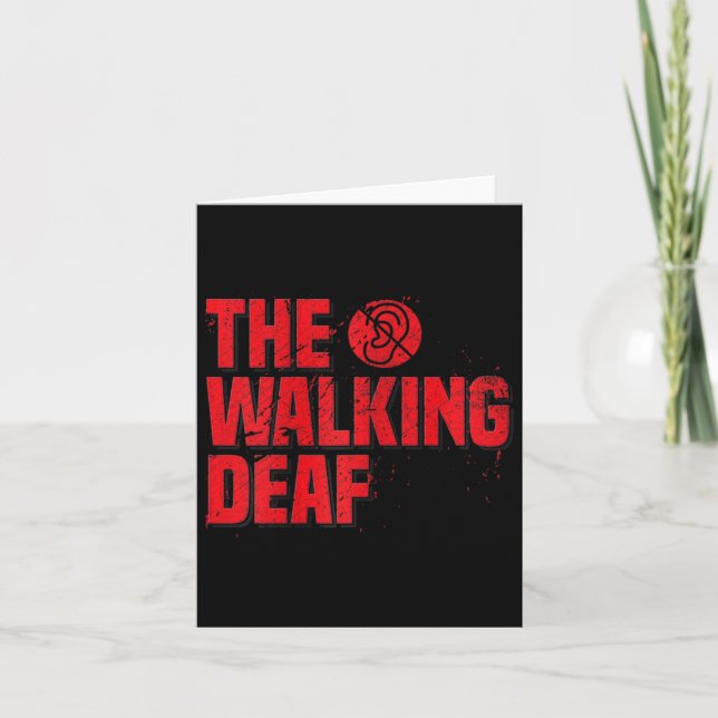 Sign Language Coach Deaf Awareness Geschenk Schwar Karte (Vorderseite)