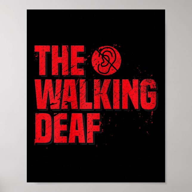 Sign Language Coach Deaf Awareness Geschenk Schwar Poster (Vorne)